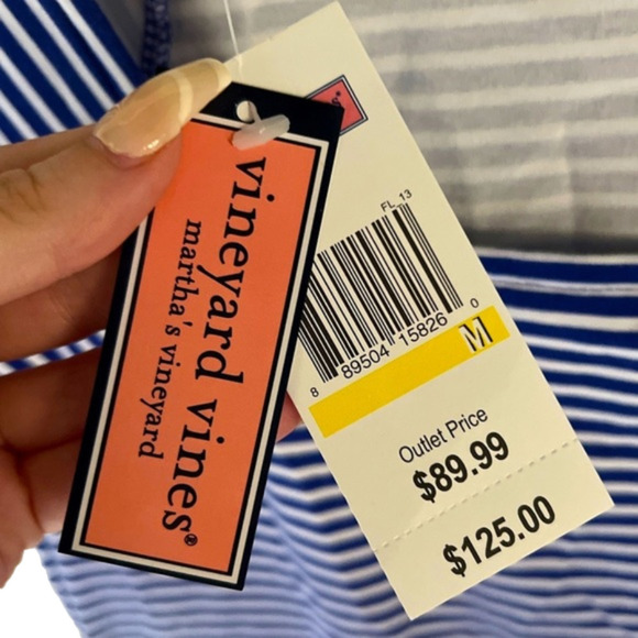 Brand new vineyard vines blue and white striped T-shirt dress - Picture 3 of 5